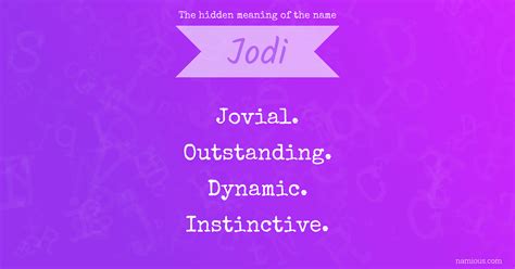 Meaning, origin and history of the name Jodi .